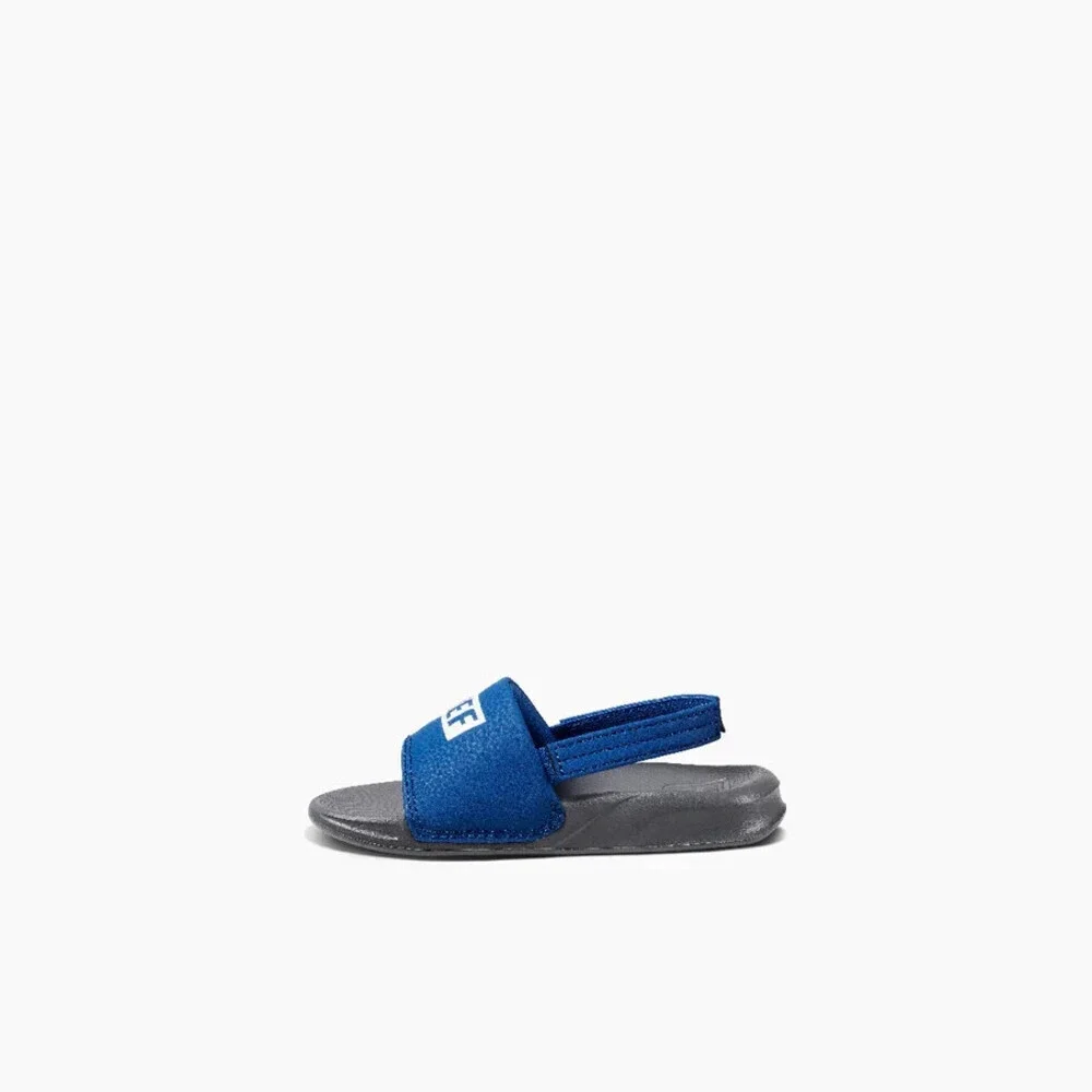 Reef One Slide CJ2142 Sandals Toddler US 4 Blue Round Toe Backstrap JOBB630